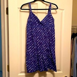 Blue and white summer dress